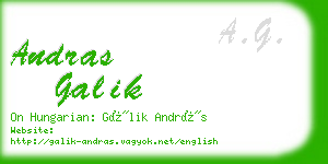 andras galik business card